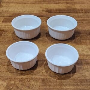 Corningware French White Stoneware Ramekins